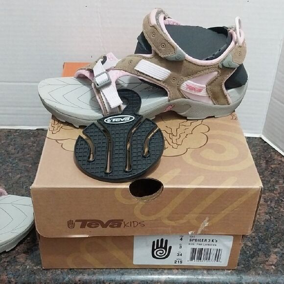 Teva Kids Sandals in Pink and Tan - Picture 2 of 6